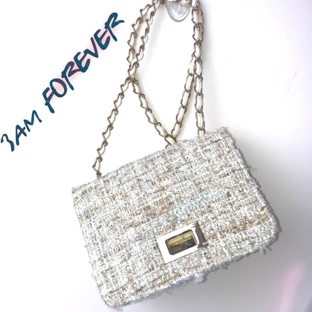 3AM FOREVER cream crossbody bag